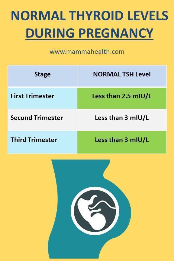 Normal Thyroid levels during pregnancy